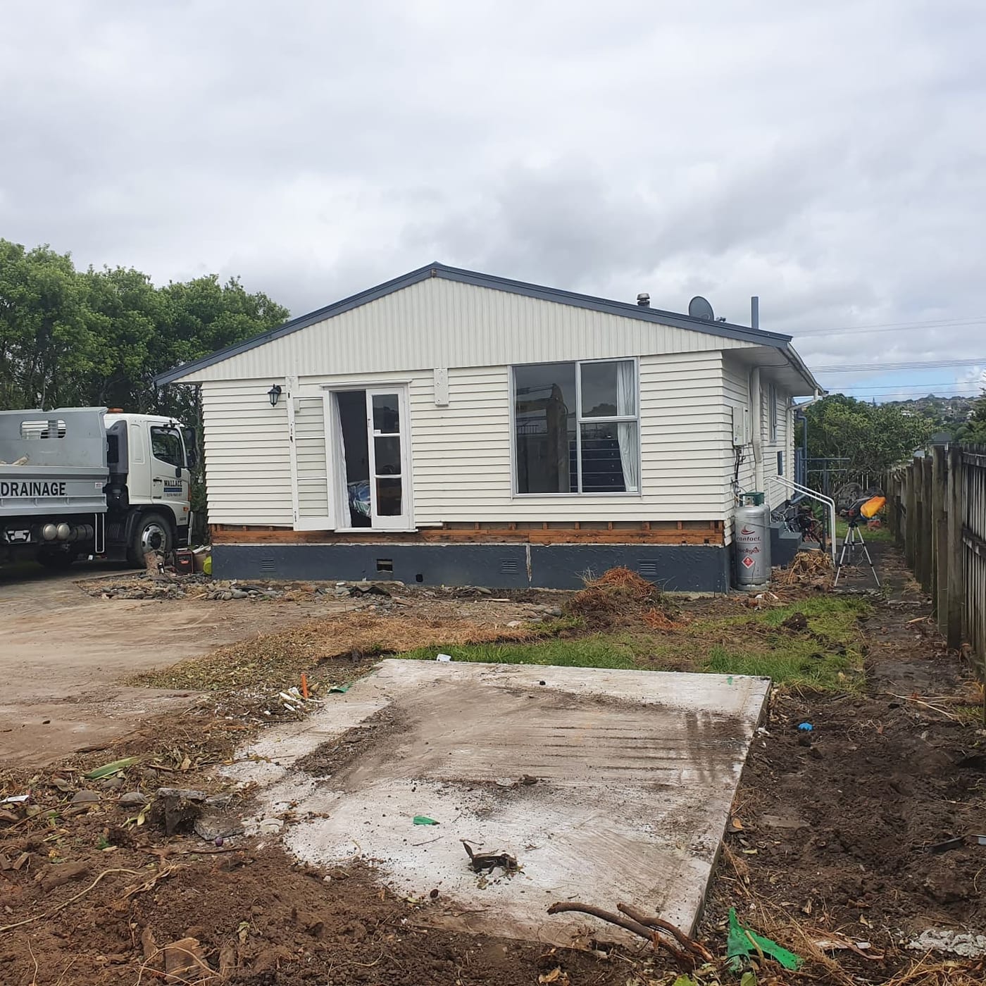 Site preparation for a 120sqm extension