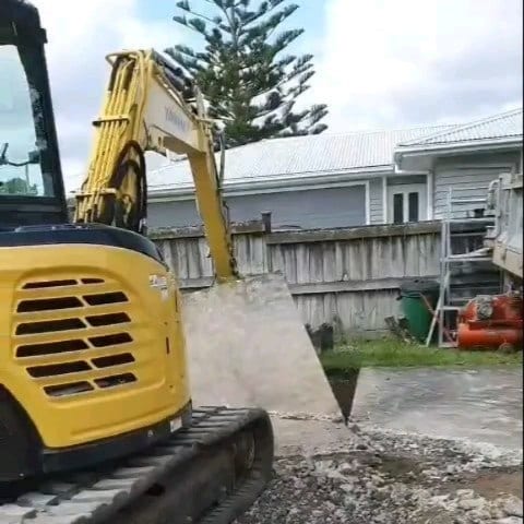 Concrete slab work for a residential extension