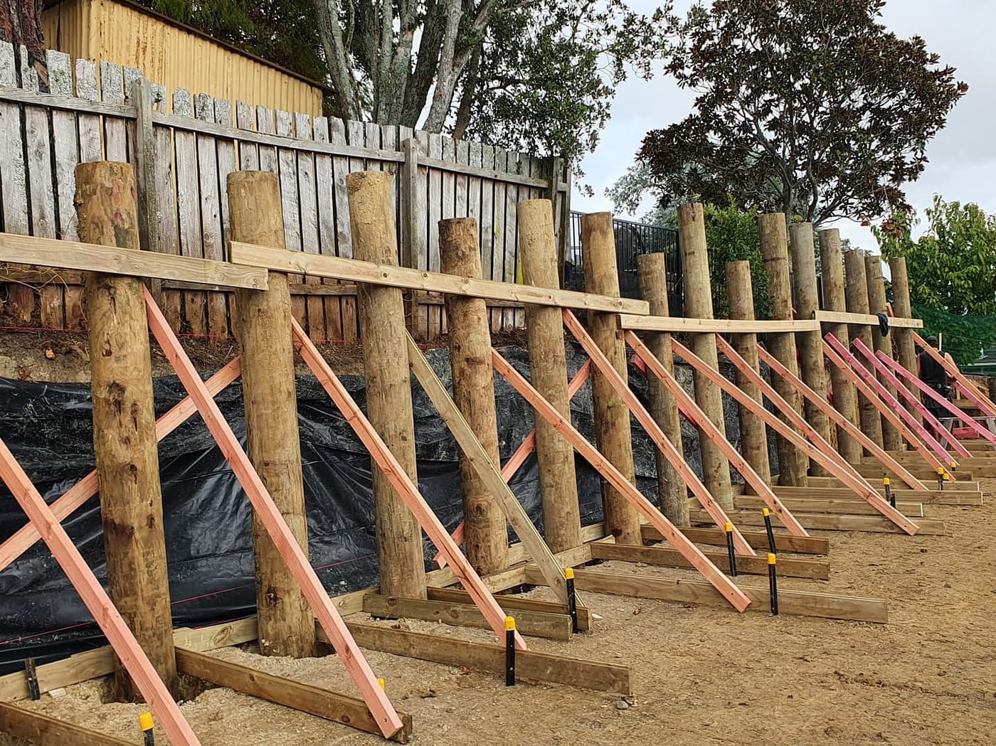 Timber retaining and site preparation