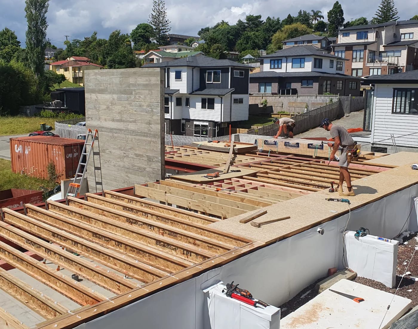 Residential build site progress