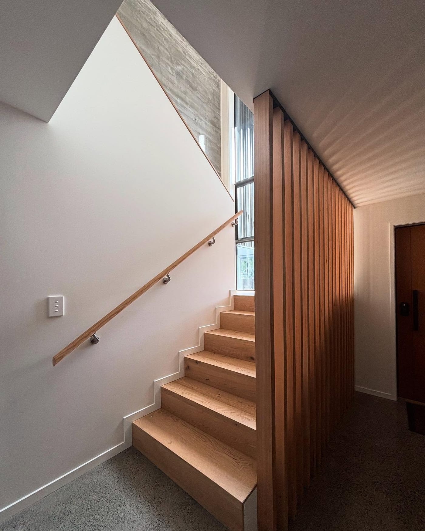 Finished entryway and stairwell detail