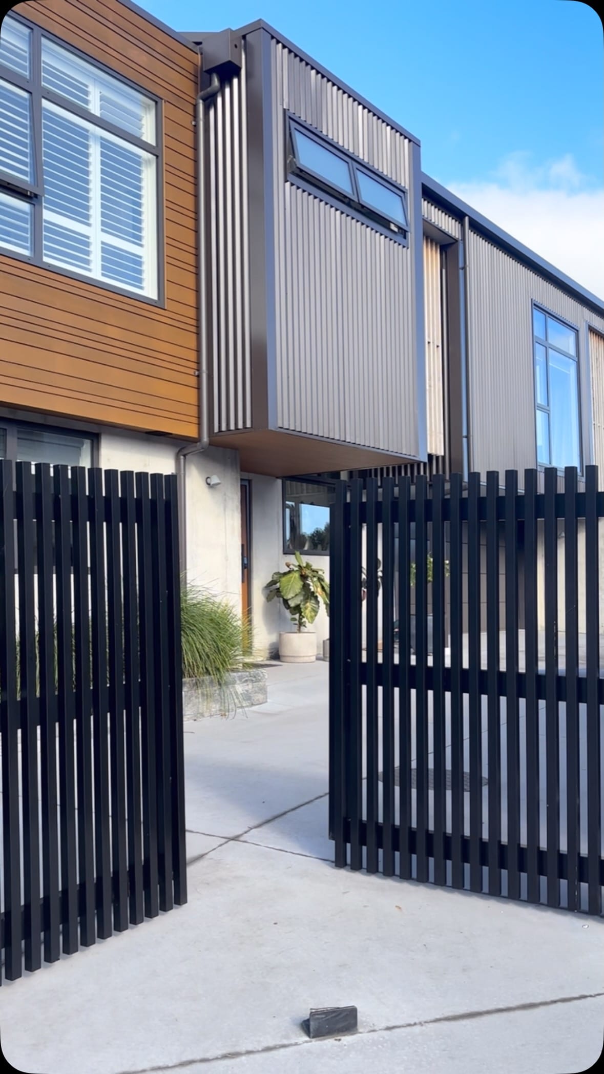 Completed modern custom home
