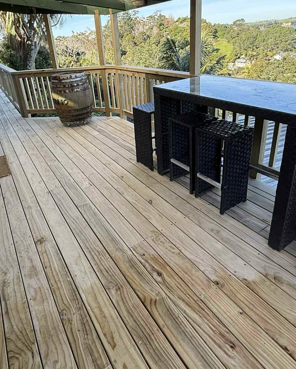 Completed deck ready for summer entertaining